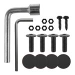 Maclean desk stand for monitor or laptop  gas spring  for standing and sitting work  black  MC-493 - imagine 5