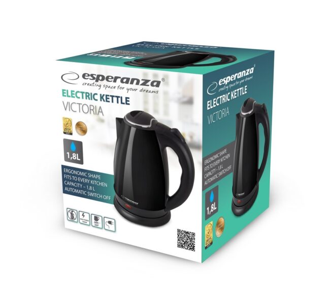 Esperanza EKK113K Electric kettle 1.8 L Black - imagine 2
