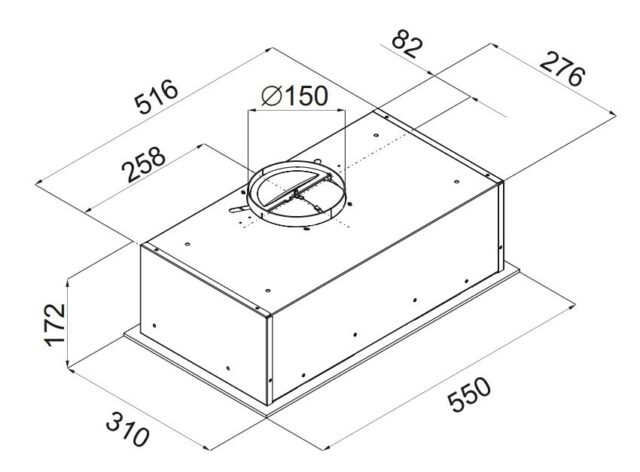 Cooker hood CIARKO S-Box 55 Black - imagine 3