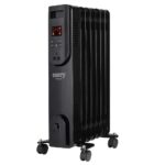 Electric oil heater with remote control CAMRY CR 7812  7 ribs  1500 W black