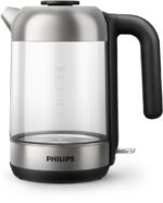 Philips 5000 series HD9339/80 electric kettle 1.7 L 2200 W Black  Stainless steel  Transparent