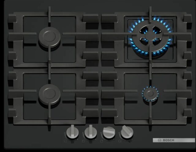 Zestaw piekarnik BOSCH HBA514BB3 + prowadnice teleskopowe BOSCH HEZ538000 + płyta gazowa BOSCH PNH6B6K40 - imagine 2