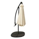 Black Forest Garden Umbrella with Side Panels, Large 3m Beige Cantilever - imagine 2