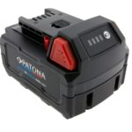 PATONA Platinum 18V Battery for Milwaukee M18 with USB-C port PD45W Black