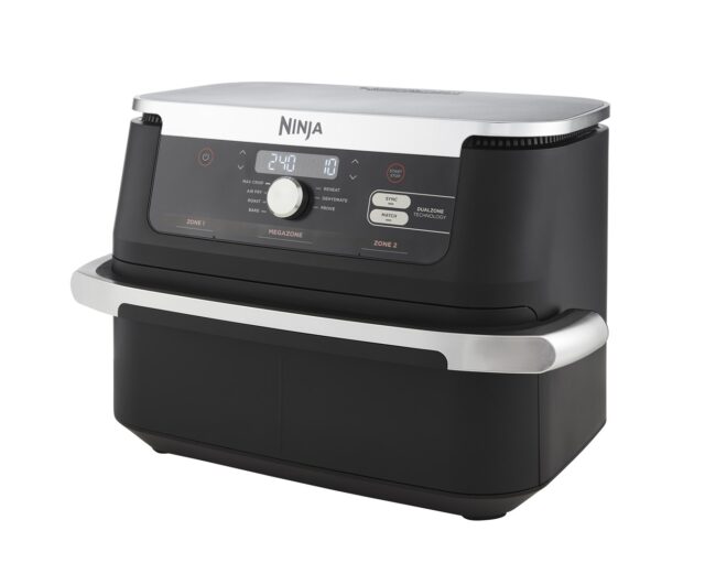 Ninja AF500EU fryer Double 10.4 L Stand-alone 2470 W Hot air fryer Black  Stainless steel - imagine 2