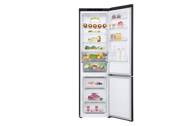 LG GBV5240DEP fridge-freezer Freestanding 387 L D Black - imagine 3