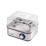 Adler AD 4486 egg cooker 8 egg(s) 800 W Black Satin steel Transparent - imagine 2