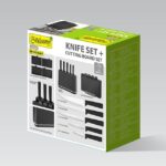 Maestro MR-1412-BLACK Knife set with block + Cutting board set Black - imagine 9