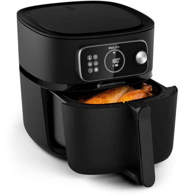 Philips 7000 series HD9876/90 fryer Single 8.3 L Stand-alone 2200 W Hot air fryer Black - imagine 6