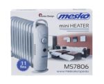 Mesko MS 7806 electric space heater Oil electric space heater Indoor White 1200 W - imagine 2