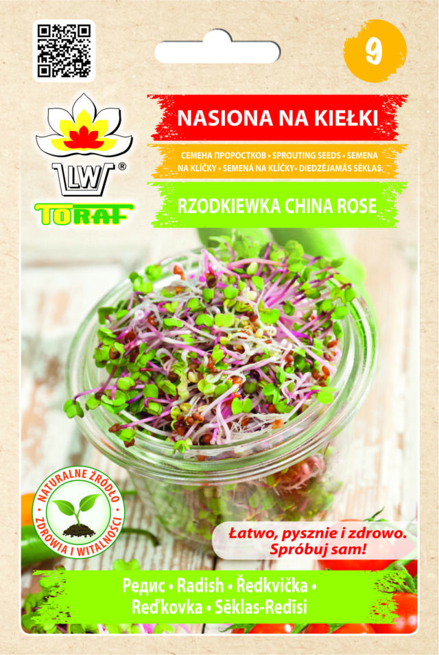 PNOS Nasiona na kiełki | Rzodkiewka China Rose | Opakowanie 20g - imagine 2