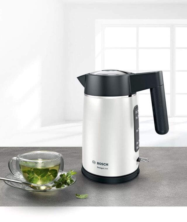 Bosch DesignLine electric kettle 1.7 L 2400 W Black  Silver - imagine 9