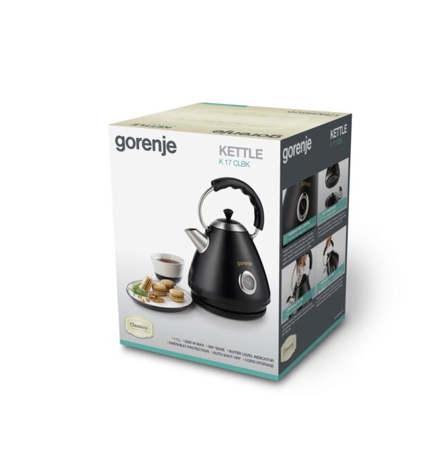 Gorenje K17CLBK electric kettle 1.7 L 2200 W Black - imagine 4
