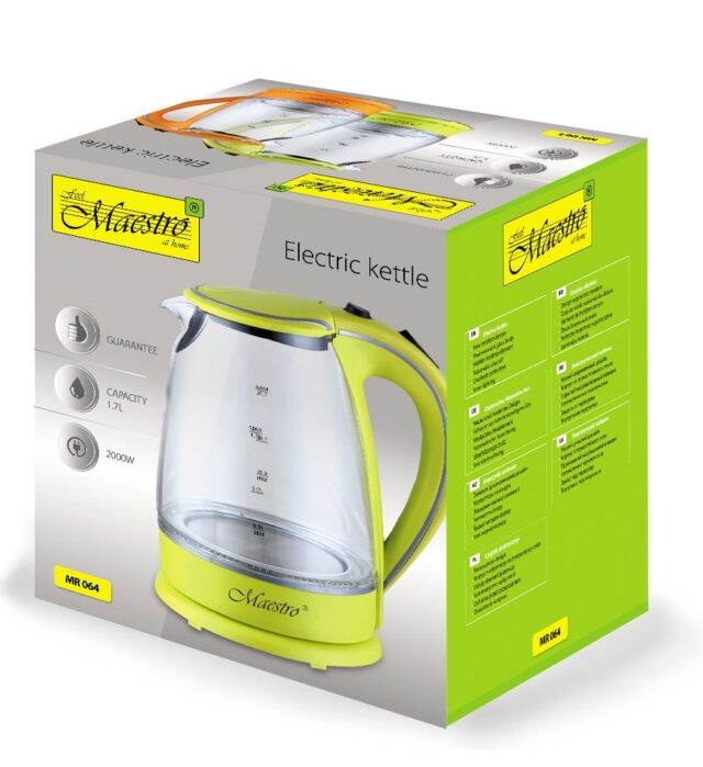 MAESTRO MR-064 electric kettle 1 7 L 2000 W (MR-064-GREEN) Green - imagine 4