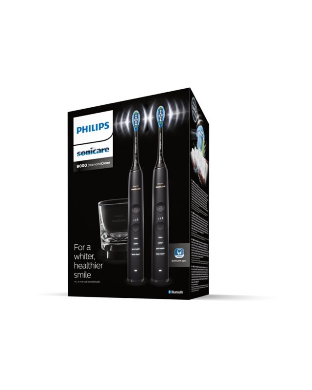 Philips DiamondClean 9000 HX9914/54 2-pack sonic electric toothbrush with chargers & app - imagine 5