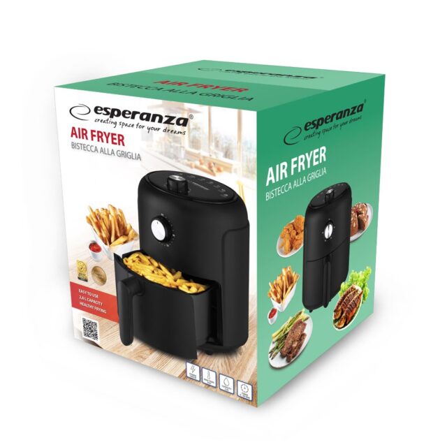 Esperanza EKA001 Fat-free fryer 2 6L 1000W Black - imagine 2