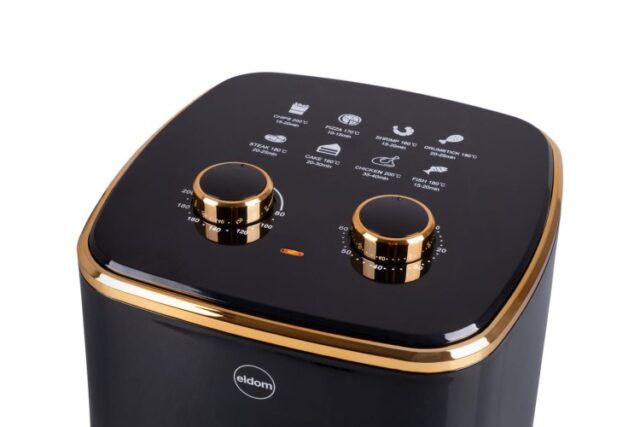 ELDOM FRITTA fat-free fryer capacity 5.0 l adjustable temp. clock 1500 W Single 5 L Stand-alone Hot air fryer Black - imagine 6