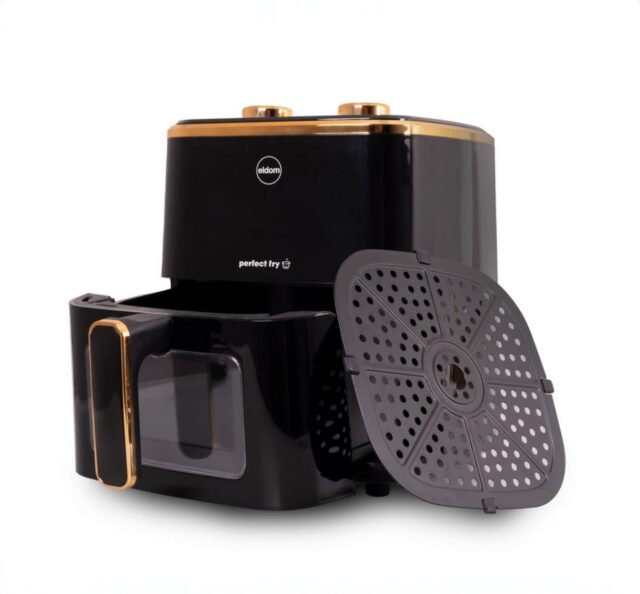 ELDOM FRITTA fat-free fryer capacity 5.0 l adjustable temp. clock 1500 W Single 5 L Stand-alone Hot air fryer Black - imagine 9