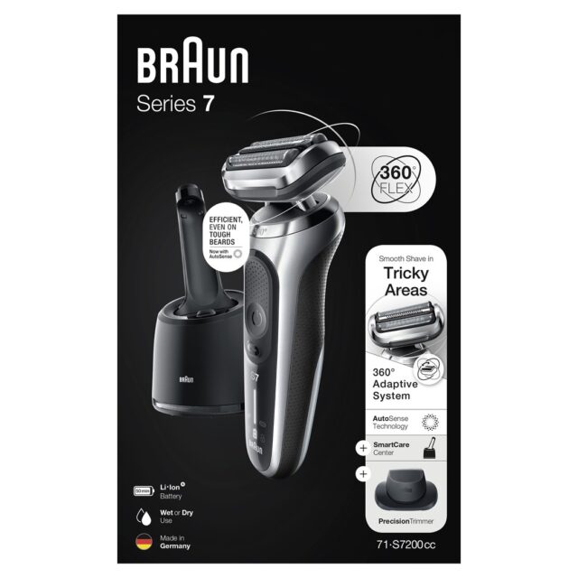 Braun Series 7 71-S7200c Foil shaver Trimmer Black  Silver - imagine 9