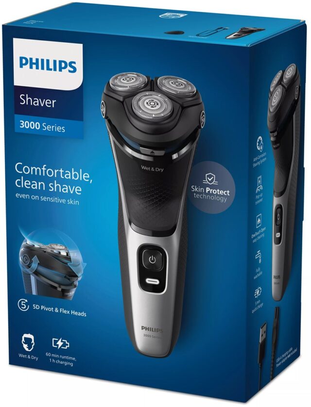 Philips 3000 series Shaver S3143/00 Wet & Dry Electric Shaver - imagine 2