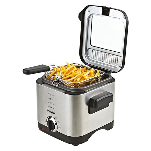 cps-c54d06746197c137796173e4d91b454c-2026-02-28-18-34-14 Mesko Home MS 4910 fryer Single 1.5 L Stand-alone 900 W Deep fryer Black Satin steel - imagine 1