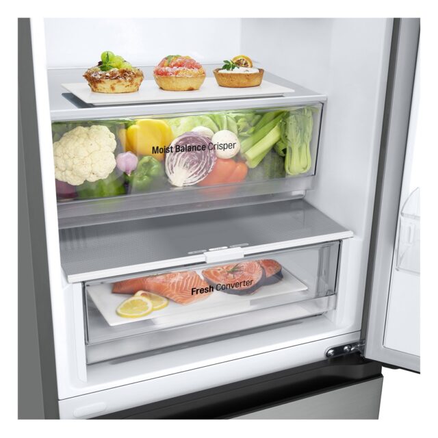 LG GBV3200DPY fridge-freezer Freestanding 387 L D Metallic  Silver - imagine 4