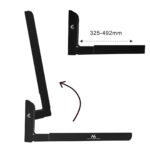 Maclean MC-915 B Universal Microwave Bracket Holder Wall Mount Adjustable Solid Metal Kitchen 30kg Black - imagine 2