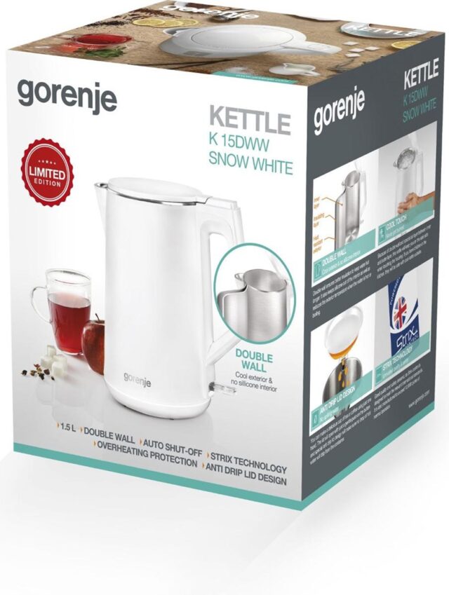 Gorenje K15DWW electric kettle 1.5 L 2200 W White - imagine 3