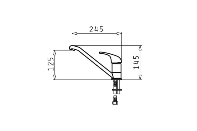 PYRAMIS ASALIA granite black mixer - imagine 2