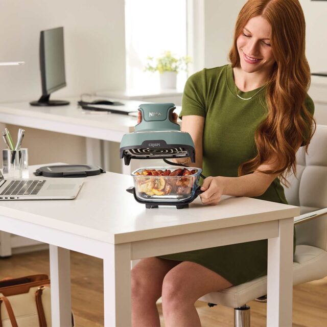 Ninja CRISPi Single 3.8 L 1700 W Hot air fryer Green  Grey  Transparent - imagine 3