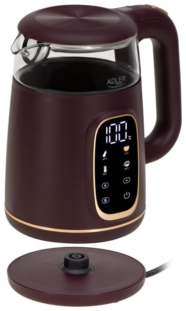 ADLER AD 1305 burgundy electric kettle - imagine 3