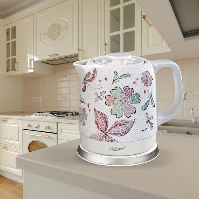 Ceramic electric kettle MAESTRO MR-068 1 5L 1500W (MR-068-FLOWERS) - imagine 2