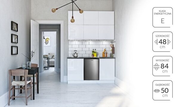 MPM 112-CJ-16/AA fridge-freezer Freestanding 82 L Grey - imagine 4