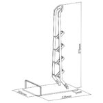 Maclean MC-905 Universal Cordless Vacuum & Accessories Floor Stand Holder Solid Stable - imagine 6