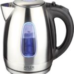 Adler AD 1223 electric kettle 1.7 L Black Stainless steel 2200 W