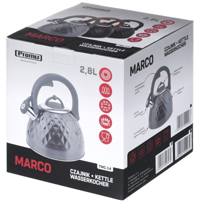 TMC14G PROMIS  Kettle 2.8 l  MARCO  gray gloss - imagine 9