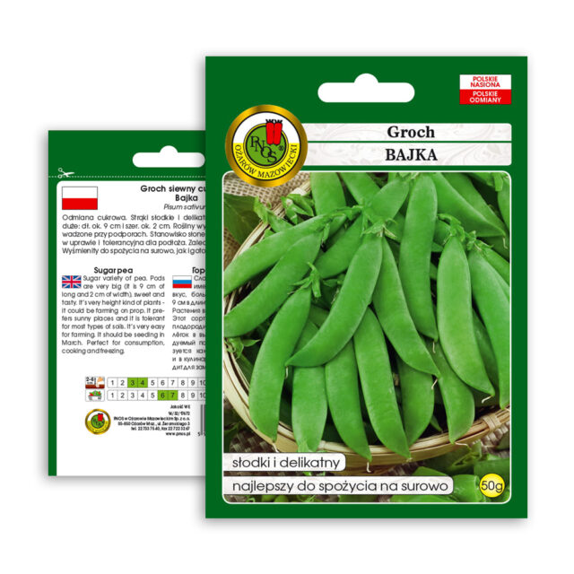 PNOS Nasiona warzyw | Groch Cukrowy Bajka | Opakowanie 50g - imagine 8
