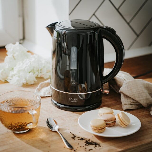 ADLER 1385B BLACK WHITE ELECTRIC KETTLE - imagine 10