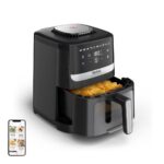 Tefal Easy Fry Silence EY5568E0 fryer Single 5 L Stand-alone Hot air fryer Black  Stainless steel