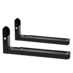 Maclean MC-915 B Universal Microwave Bracket Holder Wall Mount Adjustable Solid Metal Kitchen 30kg Black - imagine 3