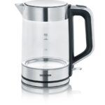 Severin WK 3420 electric kettle 1.7 L 2200 W Black  Stainless steel  Transparent