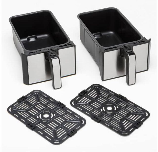 Kenwood HFM20.000MB fryer Double 8 L Stand-alone 1700 W Hot air fryer Black - imagine 5