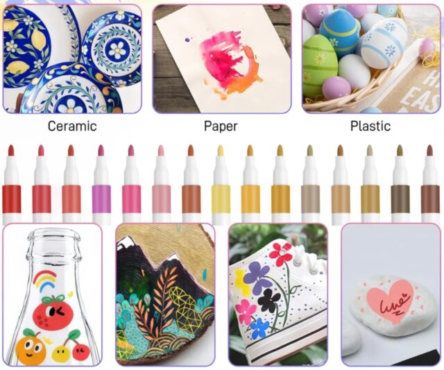 Extralink | Zestaw markerów akrylowych 12 kolorów | do malowania 12 szt - imagine 4