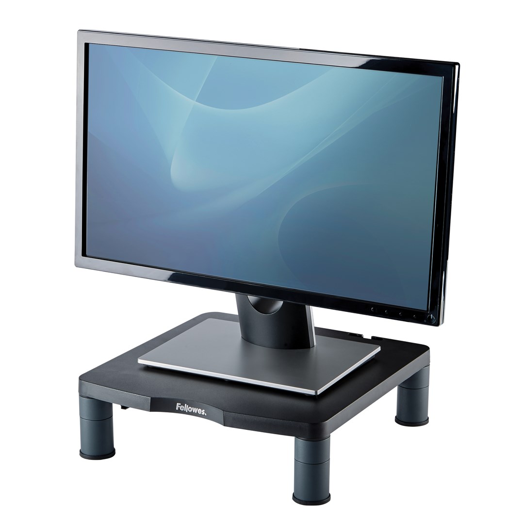 cps-de14a274f3e9aa17e2be91bdeebecf6c-2026-02-28-12-15-52 Fellowes monitor stand graphite Height adjustment range 50 - 100 mm Maximum screen size 53.3 cm (21 ). - imagine 1