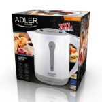 Adler AD 1244 electric kettle 2.5 L 2200 W White - imagine 4