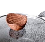 PROMIS Set of pots GRANITE  saucepan 16 cm  pots 20 24 28 brown handles - imagine 4