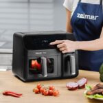 Zelmer ZAF9000 Air Fryer 5.5 l + 3.5 l 2700 W black - imagine 6