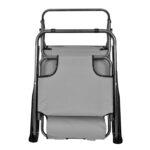 Black Forest Leżak ogrodowy rozkładany z poduszką Szary - imagine 5