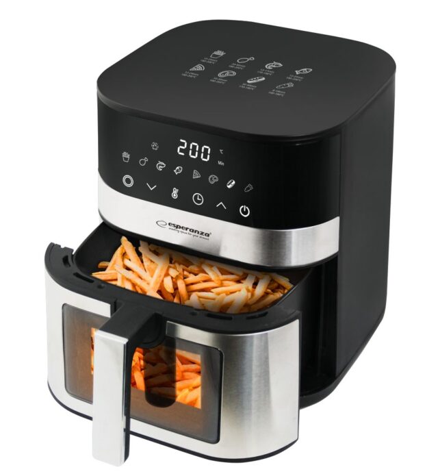 Esperanza EKA003 Non-fat fryer 5L  1400W Inox - imagine 2