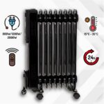 Electric oil heater with remote control CAMRY CR 7810 9 ribs black - imagine 6